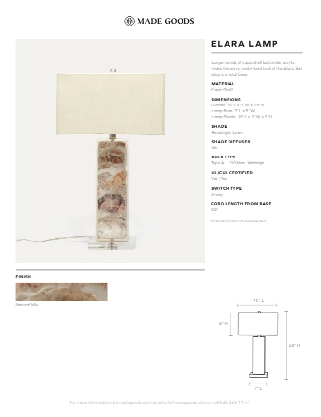 Made Goods Elara Lamp New Arrivals 7 Made Goods Elara Lamp New Arrivals