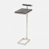 Made Goods New Arrivals Ellery Accent Table Cool Gray And Silver