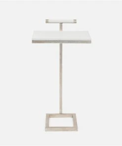 Made Goods Ellery Laptop Table Blanc And Silver New Arrivals