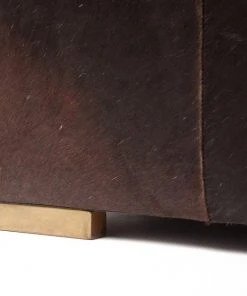 Made Goods Essex Stool Dark Brown Hair On Hide Leather 12 Made Goods Essex Stool Dark Brown Hair On Hide Leather