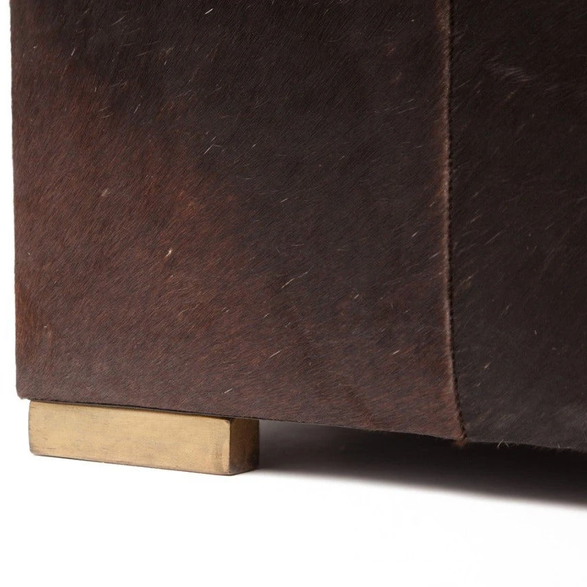 Made Goods Essex Stool Dark Brown Hair On Hide Leather 7 Made Goods Essex Stool Dark Brown Hair On Hide Leather