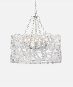 Made Goods New Arrivals Finnegan Chandelier Clear And Silver
