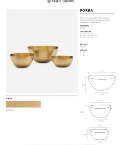 Made Goods Forba Brass Bowl Set New Arrivals 9 Made Goods Forba Brass Bowl Set New Arrivals