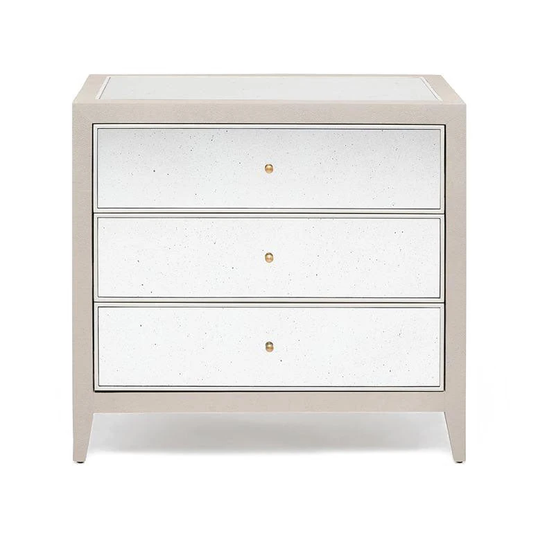 Made Goods Mia Double Nightstand French Gray Vintage Faux Shagreen New Arrivals 4 Made Goods Mia Double Nightstand French Gray Vintage Faux Shagreen New Arrivals