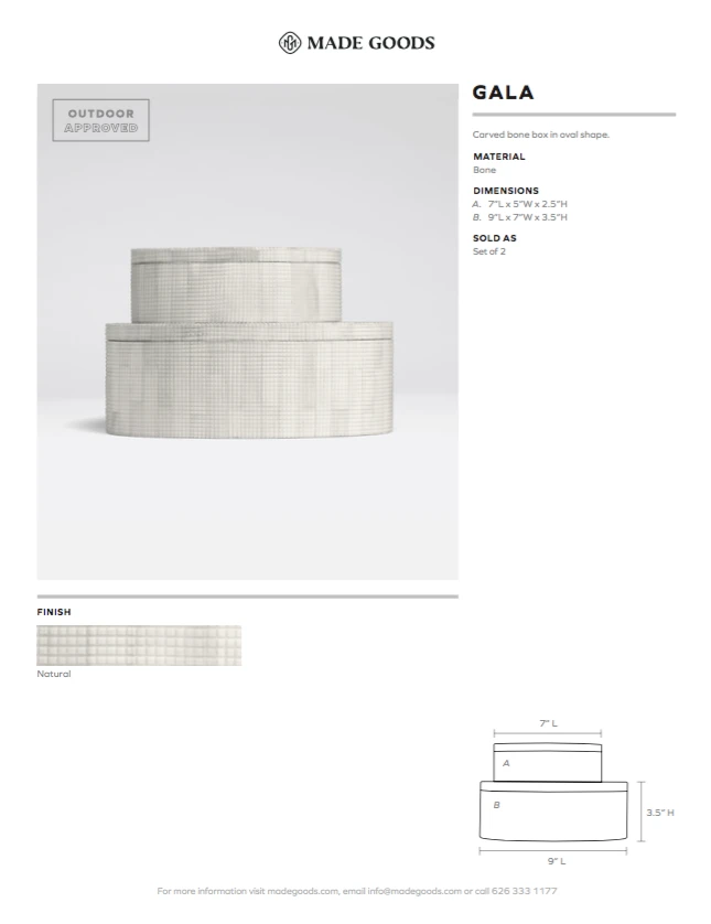 Made Goods New Arrivals Gala Box Set Natural Bone 6 Made Goods New Arrivals Gala Box Set Natural Bone