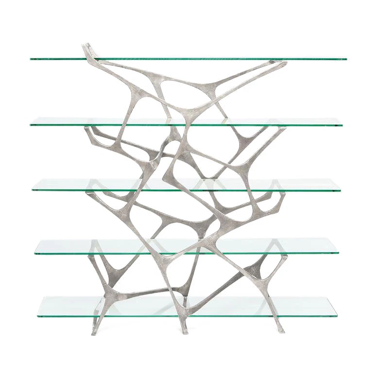 Made Goods New Arrivals Gerald Bookcase Antiqued Silver 3 Made Goods New Arrivals Gerald Bookcase Antiqued Silver