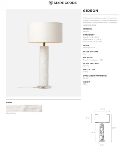 Made Goods Gideon Lamp Glossy White New Arrivals 11 Made Goods Gideon Lamp Glossy White New Arrivals