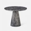 Made Goods Giovanni Entry Table Black Swirl Lacquered Resin