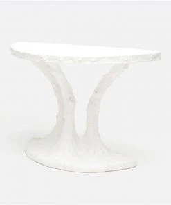 Made Goods Greta Console Flat White Resin New Arrivals