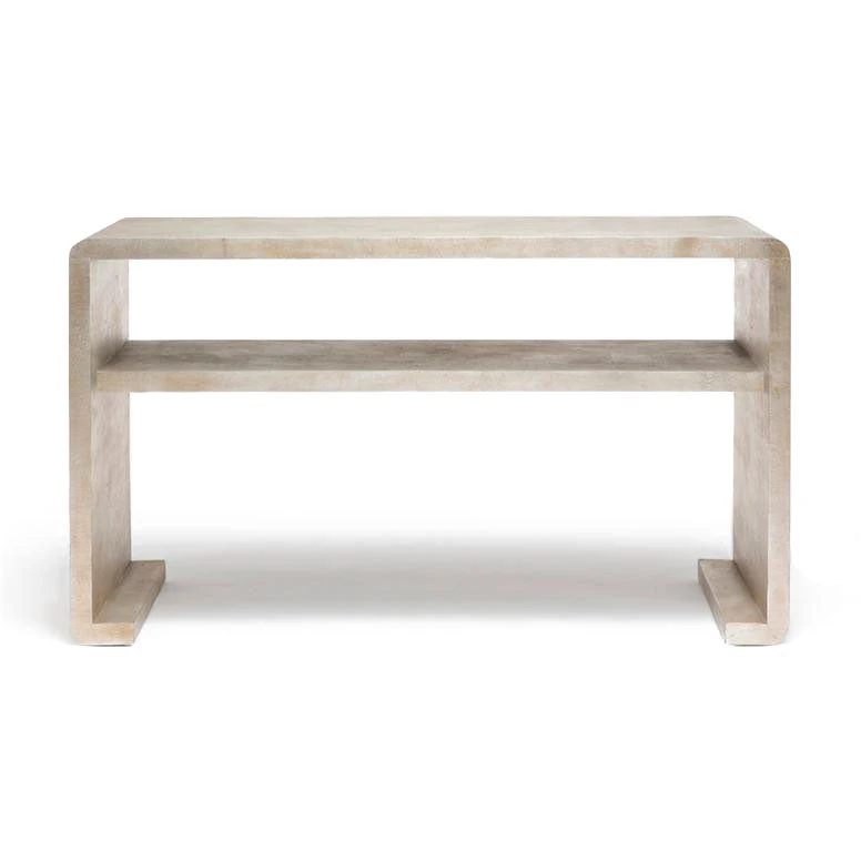 Made Goods New Arrivals Gustav Console Warm Silver Faux Linen 3 Made Goods New Arrivals Gustav Console Warm Silver Faux Linen