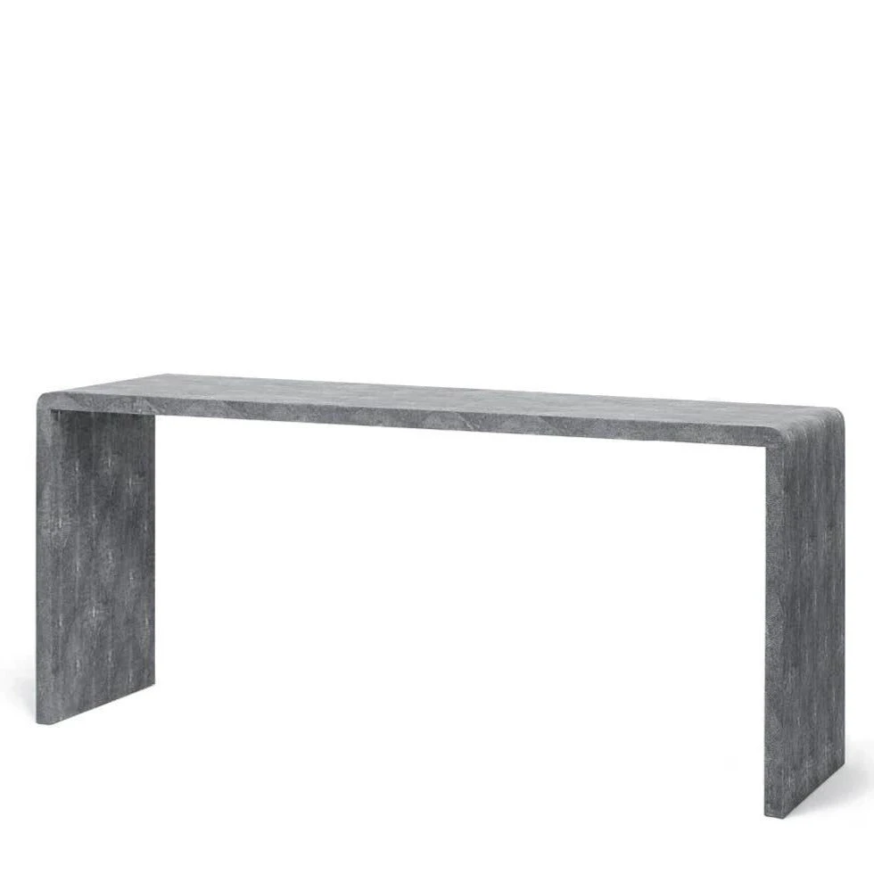 Made Goods Harlow 72" Console Cool Gray Faux Shagreen 3 Made Goods Harlow 72" Console Cool Gray Faux Shagreen