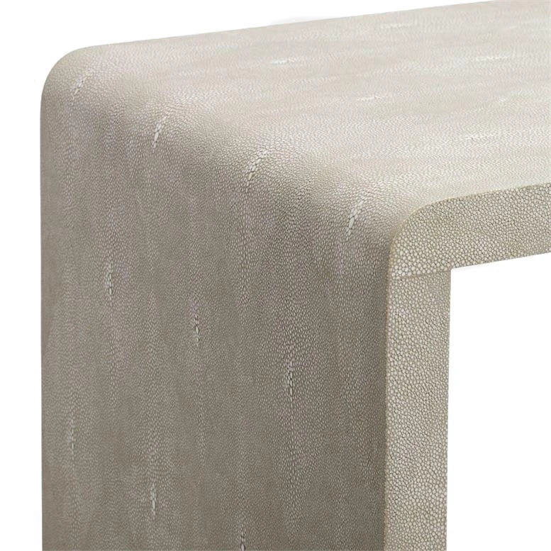 Made Goods New Arrivals Harlow Narrow Console Sand Faux Shagreen Made Goods New Arrivals Harlow Narrow Console Sand Faux Shagreen