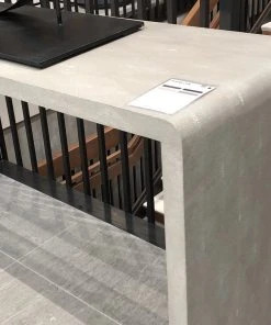 Made Goods New Arrivals Harlow Narrow Console Sand Faux Shagreen