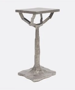 Made Goods New Arrivals Hector Drinks Table Aged Silver Iron
