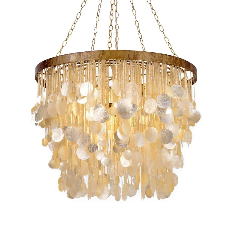 Made Goods Henry Chandelier Capiz Shell And Gold Metal New Arrivals 3 Made Goods Henry Chandelier Capiz Shell And Gold Metal New Arrivals