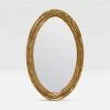 Made Goods New Arrivals Hetty Oval Mirror Antiqued Gold Resin