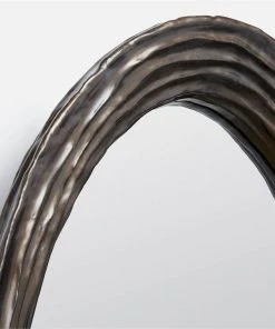 Made Goods New Arrivals Hetty Oval Mirror Rustic Bronze Resin