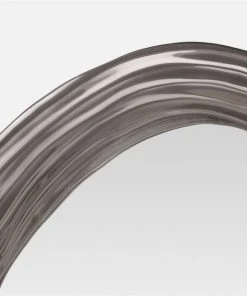 Made Goods New Arrivals Hetty Oval Mirror Smoke Translucent Resin