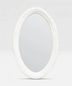 Made Goods New Arrivals Hetty Oval Mirror Flat White Resin