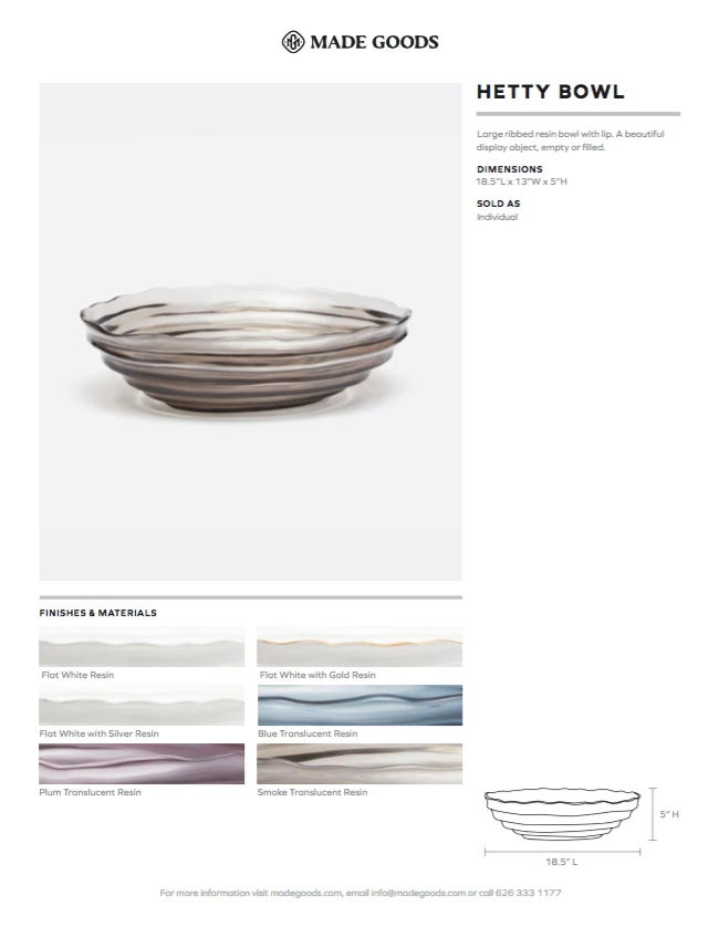 Made Goods Hetty Bowl Smoke New Arrivals 6 Made Goods Hetty Bowl Smoke New Arrivals