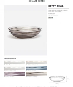 Made Goods Hetty Bowl White And Silver