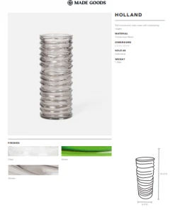 Made Goods Holland Vase Smoke 9 Made Goods Holland Vase Smoke