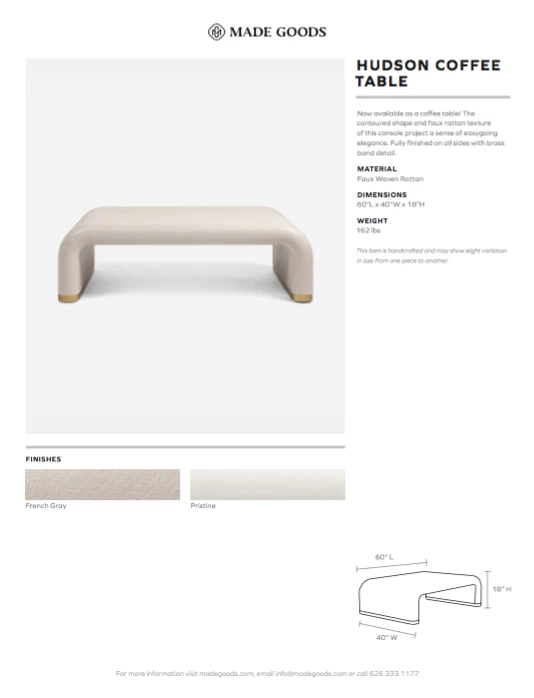 Made Goods Hudson Coffee Table Gray New Arrivals 6 Made Goods Hudson Coffee Table Gray New Arrivals