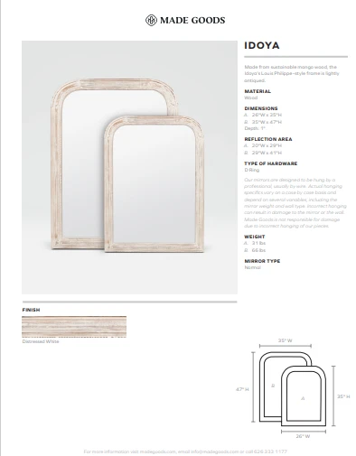 Made Goods New Arrivals Idoya Mirror Large 4 Made Goods New Arrivals Idoya Mirror Large