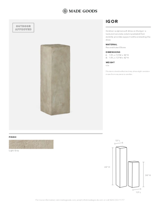 Made Goods New Arrivals Igor Pedestal 7 Made Goods New Arrivals Igor Pedestal