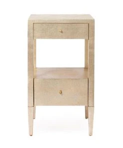 Made Goods New Arrivals Conrad Single Nightstand Champagne Faux Raffia