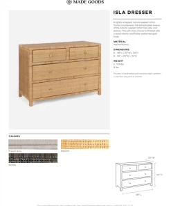 Made Goods Isla Dresser Natural Rattan 60" 15 Made Goods Isla Dresser Natural Rattan 60