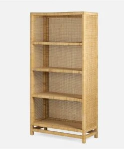 Made Goods New Arrivals Isla Bookcase Peeled Natural Rattan