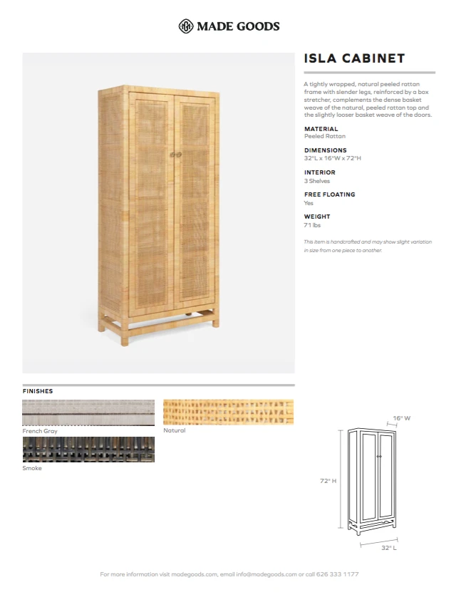 Made Goods Isla Cabinet Smoke Peeled Rattan New Arrivals 13 Made Goods Isla Cabinet Smoke Peeled Rattan New Arrivals