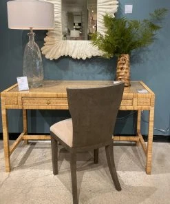 Made Goods New Arrivals Isla 2 Drawer Desk Natural Peeled Rattan