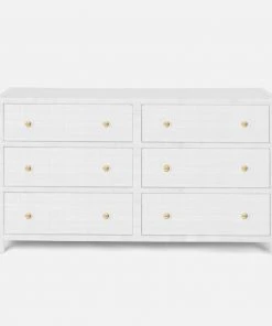 Made Goods New Arrivals Isla Dresser White Rattan 60"