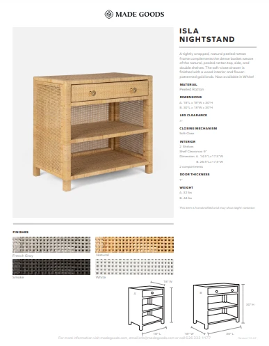Made Goods New Arrivals Isla Double Nightstand White 5 Made Goods New Arrivals Isla Double Nightstand White