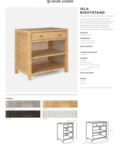 Made Goods Isla Single Nightstand White