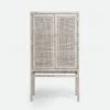 Made Goods Isla Standing Cabinet French Gray Peeled Rattan