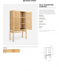 Made Goods New Arrivals Isla Standing Cabinet Natural 19 Made Goods New Arrivals Isla Standing Cabinet Natural