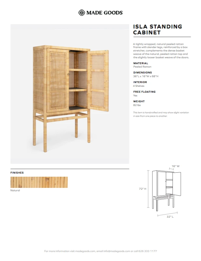 Made Goods Isla Standing Cabinet French Gray Peeled Rattan 4 Made Goods Isla Standing Cabinet French Gray Peeled Rattan