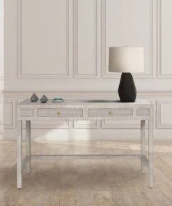 Made Goods New Arrivals Isla 2 Drawer Desk French Gray Peeled Rattan 6 Made Goods New Arrivals Isla 2 Drawer Desk French Gray Peeled Rattan