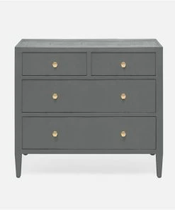 Made Goods Jarin 36" Dresser Graphite Faux Belgian Linen