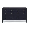 Made Goods New Arrivals Jarin 60" Dresser Dark Navy Faux Belgian Linen