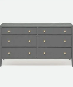 Made Goods Jarin 60" Dresser Graphite Faux Belgian Linen New Arrivals