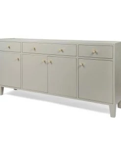 Made Goods New Arrivals Jarin Buffet Light Gray Faux Belgian Linen