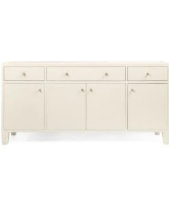 Made Goods New Arrivals Jarin Buffet White Faux Belgian Linen
