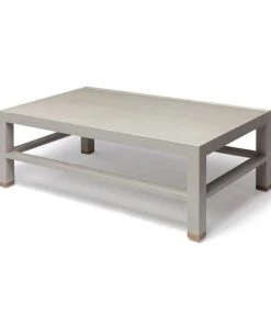 Made Goods Jarin Coffee Table Light Gray Faux Belgian Linen