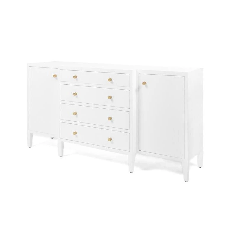 Made Goods Jarin Deep Drawer Buffet Designer White Faux Belgian Linen 3 Made Goods Jarin Deep Drawer Buffet Designer White Faux Belgian Linen