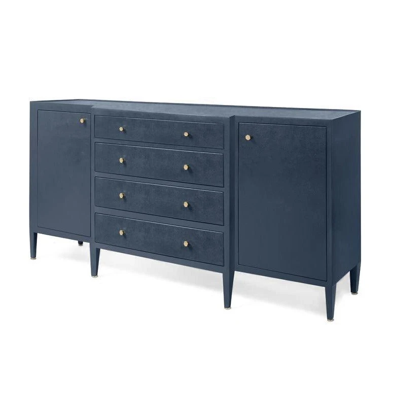 Made Goods Jarin Deep Drawer Buffet True Navy Faux Belgian Linen New Arrivals 3 Made Goods Jarin Deep Drawer Buffet True Navy Faux Belgian Linen New Arrivals