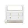 Made Goods New Arrivals Jarin Double Nightstand Designer White Faux Belgian Linen